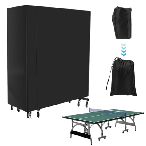 Table Tennis Cover Waterproof Ping Pong Indoor/Outdoor Dustproof Heavy Duty Polyester 165 X 70 185cm