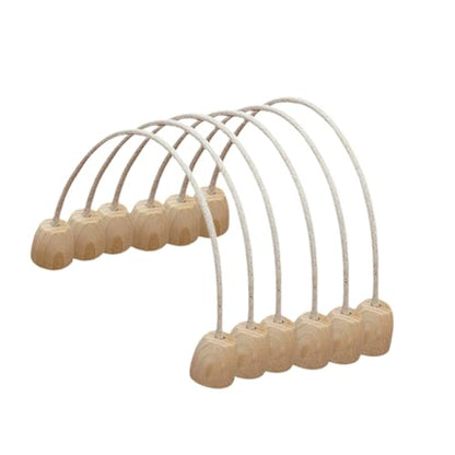 Yiju 6 Pieces Croquet Hoops Arched Wickets with Wooden Base Sturdy Sensory Training for Families Backyard Kids Outdoor Indoor Game
