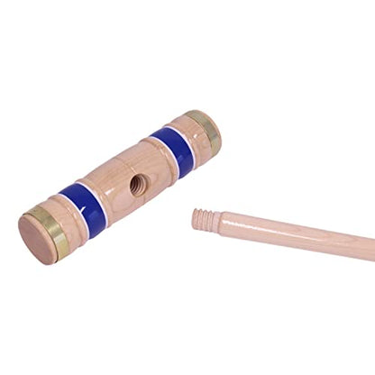 Deluxe Croquet Game Set - 6 Player - with Wooden Stand (32" Handles)