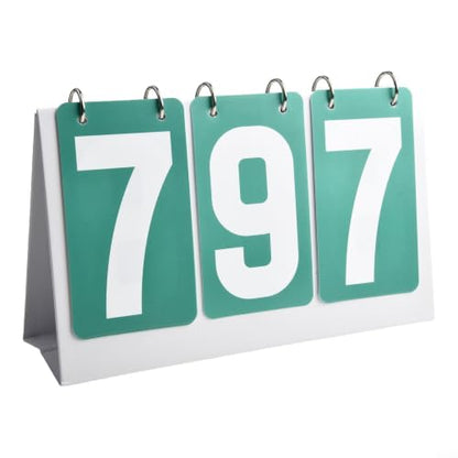 Minhe Portable Table Top Flip Board Scorekeeping Scoreboard Flipper Waterproof Solution Lightweight Suitable Scoreboard For Basketball Tennis Sports(Green)
