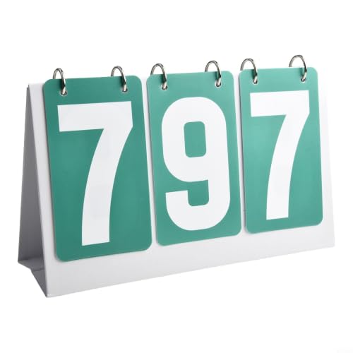 Minhe Portable Table Top Flip Board Scorekeeping Scoreboard Flipper Waterproof Solution Lightweight Suitable Scoreboard For Basketball Tennis Sports(Green)