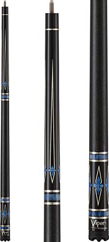 Viper by GLD Products Sinister 58" Pool Cue - color: Black with Blue/Silver, size: 20 Ounce