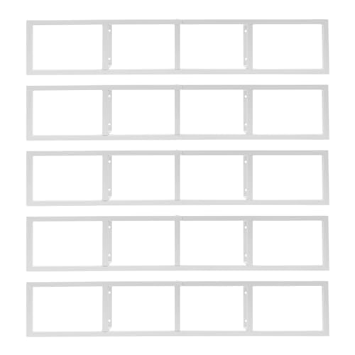 5Pcs Wall Mount 34 Inch Media Storage Rack, CD DVD Organizer Metal Shelf, Open Kids' Bookshelf, for Store CD DVD and Video Game Organizer - color: White, size: 5PCS