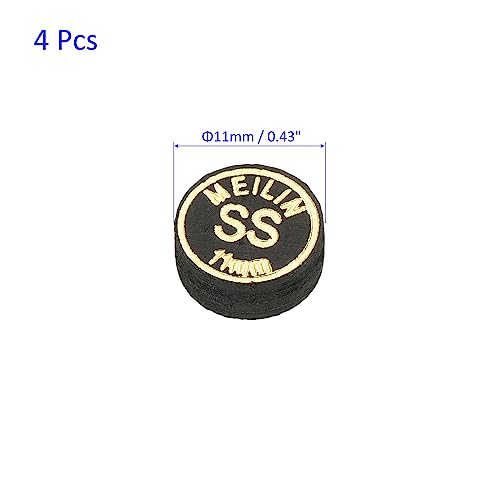 M METERXITY Pool Cue Tips - Laminated Billiard Cue Tips Multiple Layer Faux Leather Apply to Pool Cues/Snooker - size: 11mm, style: Super Soft