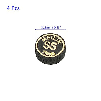 M METERXITY Pool Cue Tips - Laminated Billiard Cue Tips Multiple Layer Faux Leather Apply to Pool Cues/Snooker - size: 11mm, style: Super Soft
