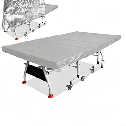 Outdoor Table Tennis Table Cover 280x150cm 210D Oxford Dustproof Waterproof Protection for Garden Patio Silver