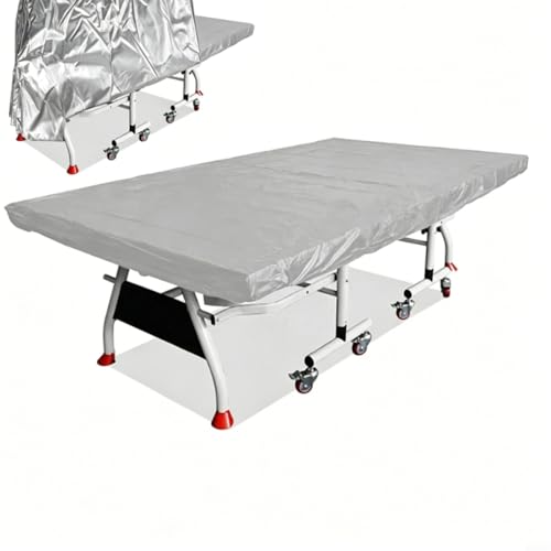 Outdoor Table Tennis Table Cover 280x150cm 210D Oxford Dustproof Waterproof Protection for Garden Patio Silver