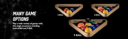 Viper Billiard/Pool Table Accessory: 8-Ball Rack, Hardwood Triangle, Holds Standard 2-1/4" Sized Balls