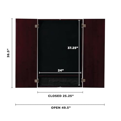 Viper Metropolitan Solid Wood Cabinet & Electronic Dartboard Play-Ready Bundle - color: Mahogany Finish, style: Cabinet Only (No Dartboard)