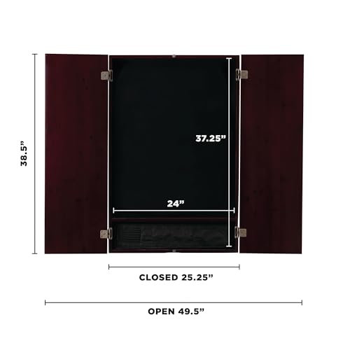 Viper 800 Electronic Dartboard, Metropolitan Espresso Cabinet, Laser Throw Line & Shadow Buster Dartboard Light Bundle - color: Mahogany, style: Laser Throw Line