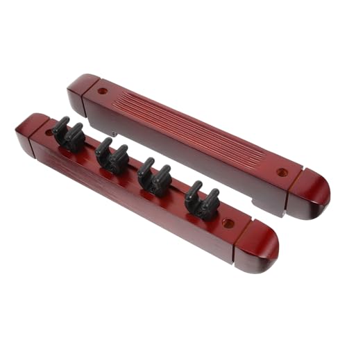 BESPORTBLE 1set Billiard Rack Holder Wall-mounted Wooden Display Stand for Pool Cues Space-saving Design Construction Easy Installation Storage for Billiard Accessories Wine