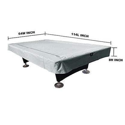 7/8/9FT Heavy Duty 600D Polyester Canvas Billiard Pool Table Cover(7 Colors Available) (Gray, 9-Foot) - color: Grey, size: 9-Foot
