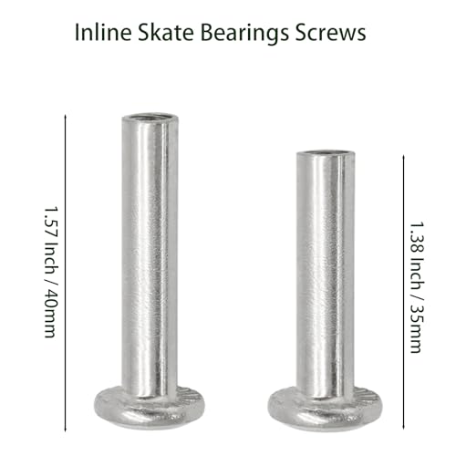 8PCS Inline Skate Wheels Screws, 6mm OD Roller Skate Bearings Screws 30mm & 35mm Skate Wheel Socket Screw, Roller Blades Replacement Skate Hardware Skate Wheel Axles Socket Screws
