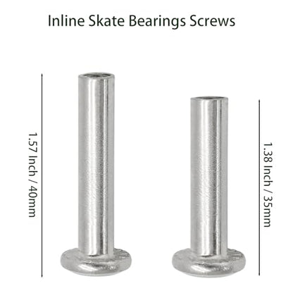 8PCS Inline Skate Wheels Screws, 6mm OD Roller Skate Bearings Screws 30mm & 35mm Skate Wheel Socket Screw, Roller Blades Replacement Skate Hardware Skate Wheel Axles Socket Screws