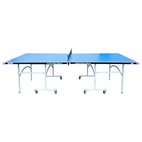 Butterfly Easifold Outdoor Ping Pong Table Melamine Top | Rolling Outdoor Table Tennis Table | 3 Year Warranty | 10 Minute Assembly | Great Bounce All Weather Ping Pong Table | Weatherproof Net