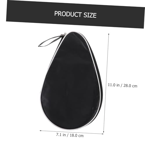 PRETYZOOM Reusable Oxford Cloth Table Tennis Racket Storage Case with Zipper and Elastic Band Protective Organizing Bag for Pong Paddle and Ball Sports Storage Bag for Daily Carry and Travel