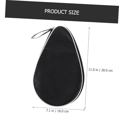 PRETYZOOM Reusable Oxford Cloth Table Tennis Racket Storage Case with Zipper and Elastic Band Protective Organizing Bag for Pong Paddle and Ball Sports Storage Bag for Daily Carry and Travel