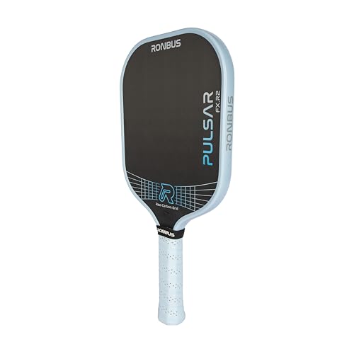 Ronbus Pulsar + Pulsar FX Thermoformed Raw Toray T700 Carbon Fiber Pickleball Paddle with 16 mm Polypropylene Honeycomb Core - style: Pulsar FX R2