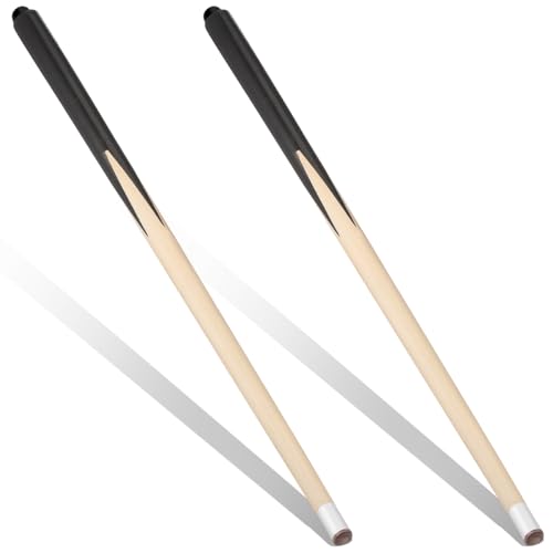 2Pcs Mini Pool Cue Sticks 18.89 Inch Short Pool Cues Lightweight Smooth Grip for Teens Game Room Practice and Easy Transport