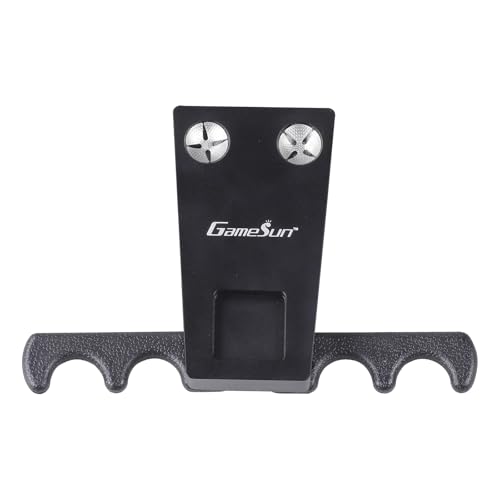 6 In 1 Portable Weighted Pool Cue Holder, chalk holder, billiard cue tip tool, Black - color: Black