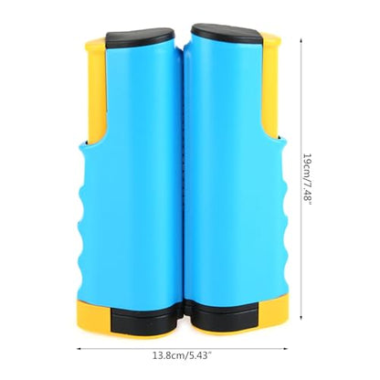 Portable Pingpong Net Table Tennis Set with Retractable Professional Tennis Accessories Portable Set - color: Blue and yellow