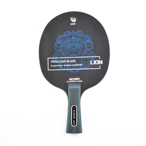 Table Tennis Paddle Blade 7-Ply Carbon Fiber And Arylate, Long Handle Horizontal Grip, Poplar Pine Paulownia Wood Construction(Long) - size: Long