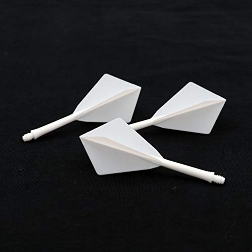 CUESOUL ROST Integrated Dart Shaft and Flights Medium,Diamond Shape,Set of 3 - color: White