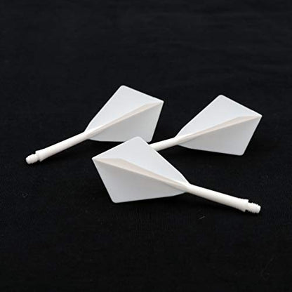 CUESOUL ROST Integrated Dart Shaft and Flights Medium,Diamond Shape,Set of 3 - color: White