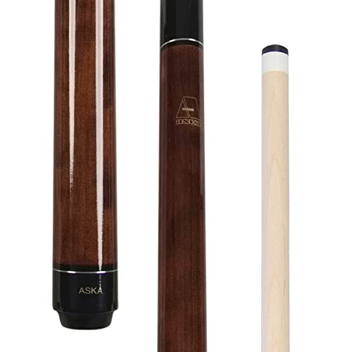 ASKA Short Kids Cue Stick, Canadian Hard Rock Maple, 13mm Hard Tip - color: 42-inches Brown, Wrap (LECN42BRN)