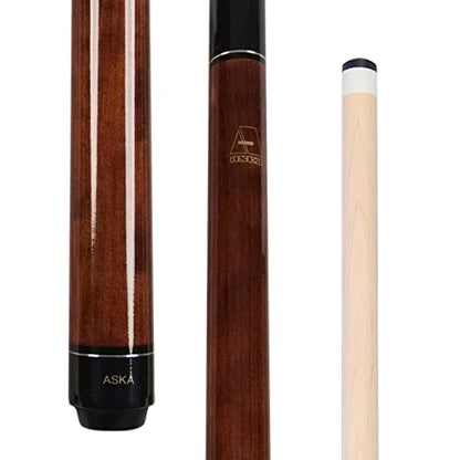 ASKA Short Kids Cue Stick, Canadian Hard Rock Maple, 13mm Hard Tip - color: 42-inches Brown, Wrap (LECN42BRN)