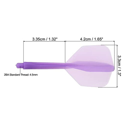 PATIKIL Integrated Dart Shaft & Flights, Pack Lightweight Plastic Dart Flight Set - color: Purple