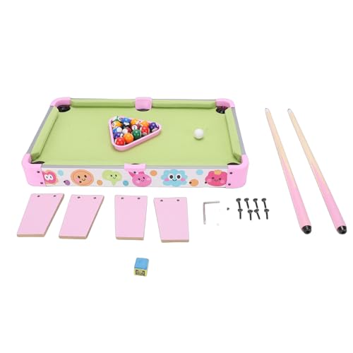 Keenso Kids Pool Table, Composite Wood Mini Pool Table for Kids, Interactive Billiard Game 20.08x12.6 Inches for Indoor Fun