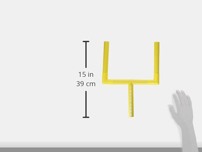 Vibrant Yellow Plastic Football Goal Centerpiece -16.25" x 9.5" (1 Set) - Premium Sports Event Decoration Set - Eye-Catching and Unique Table Decor - Ideal for Soccer Fans and Parties