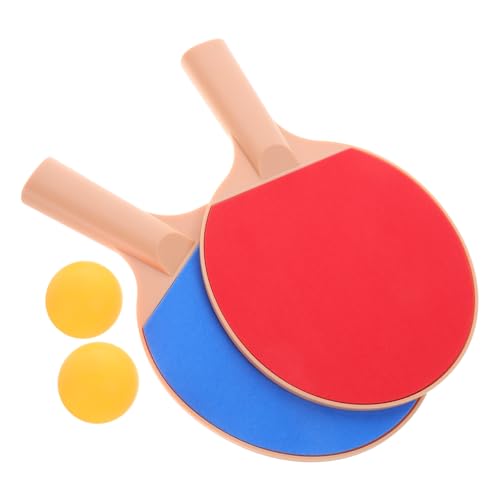 POPETPOP Outdoor Table Tennis Set with Plastic Pong Balls and Comfortable Grip Rackets Long Handle Paddles for Competitive and Recreational Play for Outdoor Pong Games and Training