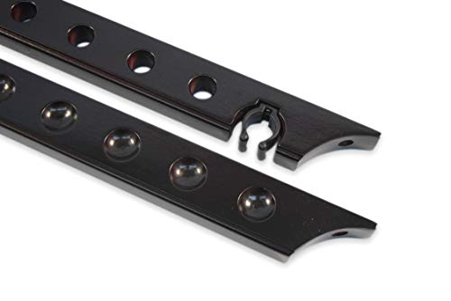 HAN'S DELTA 8 Pool Cue Rack - Billiard Stick Wall Cue Rack, Holds 1 Bridge, (Multiple Colors Available) - color: Brown