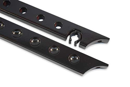 HAN'S DELTA 8 Pool Cue Rack - Billiard Stick Wall Cue Rack, Holds 1 Bridge, (Multiple Colors Available) - color: Brown