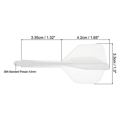 PATIKIL Integrated Dart Shaft & Flights, Pack Lightweight Plastic Dart Flight Set - color: Clear