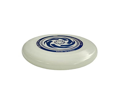 Glow in the Dark Ultimate with Soft Grip Frisbee Disc 175 Grams,10.5 inches Sport Disc, Great for Backyard, Park, Beach, Camping, pet and More - color: White