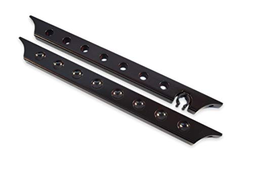 HAN'S DELTA 8 Pool Cue Rack - Billiard Stick Wall Cue Rack, Holds 1 Bridge, (Multiple Colors Available) - color: Brown