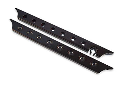 HAN'S DELTA 8 Pool Cue Rack - Billiard Stick Wall Cue Rack, Holds 1 Bridge, (Multiple Colors Available) - color: Brown