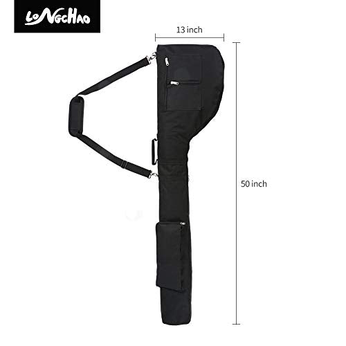 Small Golf Bag for A Few Clubs, Lightweight Golf Sunday Bag, Par 3 Travel Bag, Practice Travel Bag with Carry Shoulder Strap - color: Black