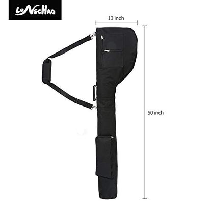 Small Golf Bag for A Few Clubs, Lightweight Golf Sunday Bag, Par 3 Travel Bag, Practice Travel Bag with Carry Shoulder Strap - color: Black