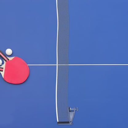 Thickened Pingpong Table Net and Post Set Heavy Duty Elastic Mesh Net with Stable Frame Quick Assembly and Portable Design for Indoor Outdoor Table Tennis Play and Training
