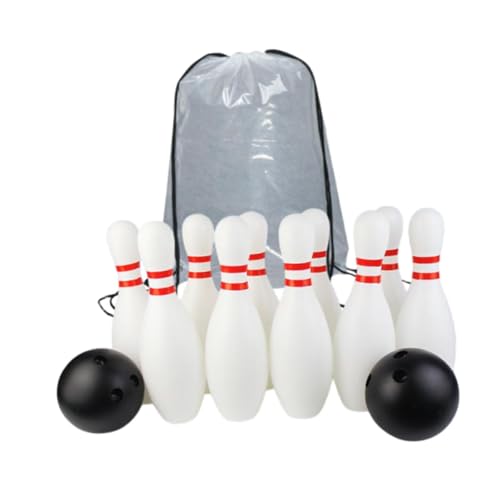 13 Pieces Kids Bowling Game Set Toy Bowling Pin and Ball Mini Indoor Outdoor Sports Game with Construction Suitable for Family Events Parties - size: 22cm