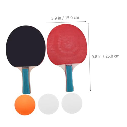 Outdoor Table Tennis Paddle Set Lightweight Training Rackets for Comfortable Grip Includes Paddles and Balls for Fun Sports Activities