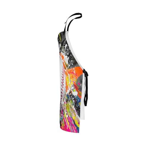 Castle Fairy Basketball Kitchen Apron - color: Graffiti Baseball