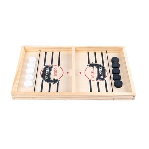Board Game Fast Sling Puck Game Fast Action Wooden Air Hockey Board Games for Adults, Family Night or Friends Party(Small 2) - size: Small 2
