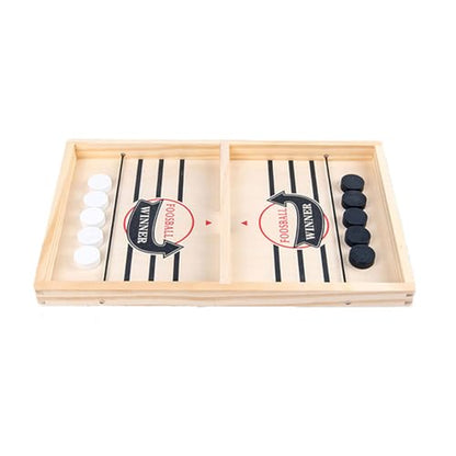 Board Game Fast Sling Puck Game Fast Action Wooden Air Hockey Board Games for Adults, Family Night or Friends Party(Small 2) - size: Small 2
