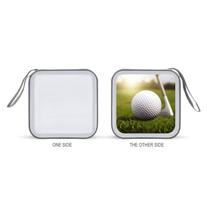 Sport Golf Ball CD Case with Zipper 40 Capacity DVD Case Holder Hard Plastic DVD Disc Storage Box Portable Disc Storage Organizer CD Wallet Bag Media Disc Wallet for Car Home