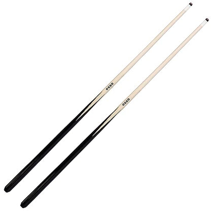 OKKO 1-Piece Pool Billiard House Bar Short Cue Sticks 36”, Screw-On Tip, Pack of 2